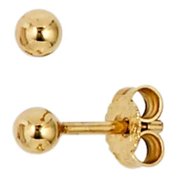 Paar Ohrstecker aus 333 Gold Gelbgold Kugel Ø 2,8mm Ohrringe Ohrschmuck