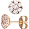 Paar Ohrstecker aus 333 Gold Rotgold mit Zirkonia weiß Ohrringe Ohrschmuck Damen