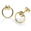 Paar Ohrstecker Knoten mit Ring Ø12,5mm aus 585 Gelbgold Ohrringe Ohrschmuck