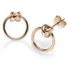 Paar Ohrstecker Knoten mit Ring Ø12,5mm aus 585 Rotgold Ohrringe Ohrschmuck