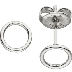 Paar Ohrstecker Kreise aus Edelstahl Ø6,9mm Ohrringe Ohrschmuck schlicht