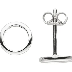 Paar Ohrstecker Kreise aus 925 Silber Ø 7,4mm Ohrringe Ohrschmuck schlicht