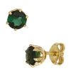 Paar Ohrstecker mit Turmalin grün 585 Gold Gelbgold Ohrschmuck Damen