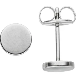Paar Ohrstecker 6mm Ohrringe Studs Ohrschmuck aus Edelstahl rund flach Unisex
