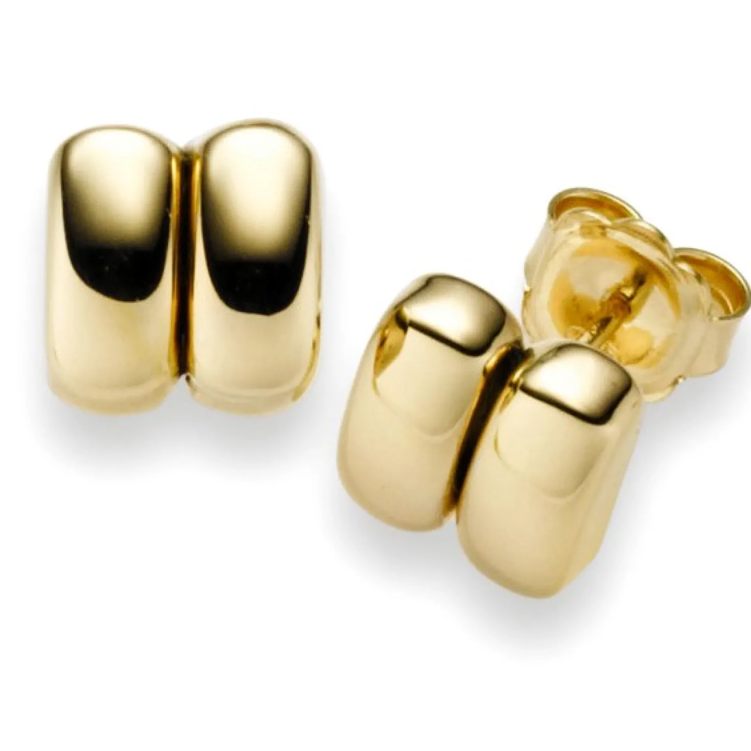 Paar Ohrstecker Ohrringe Ohrschmuck 8,5mm 750 Gold Gelbgold glänzend