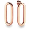 Paar Ohrstecker Ohrringe 32x12,5mm Oval aus 585 Gold Rotgold glänzend flach