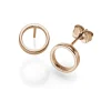Paar Ohrstecker Ring Ø9mm aus 585 Rotgold Ohrringe Ohrschmuck schlicht glänzend