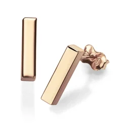 Paar Ohrstecker Stäbchen 13x3mm aus 585 Gold Rotgold Ohrschmuck schlicht