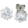 Paar Ohrstecker Stecker mit Zirkonia weiß 925 Silber Ohrschmuck Damen