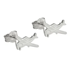 Paar Ohrstecker Stecker Ohrschmuck, kleines Flugzeug, 925 Silber, Kinder