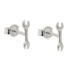 Paar Ohrstecker Stecker Ohrschmuck, Schraubenschlüssel, 925 Silber, Kinder