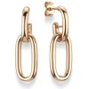 Paar Paperclip Creolen Ohrhänger Hängerstecker 30x11,5mm aus 585 Gold Rotgold