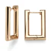 Paar rechteckige Creolen 17x27,5mm Ohrringe Ohrschmuck aus 585 Gold Rotgold