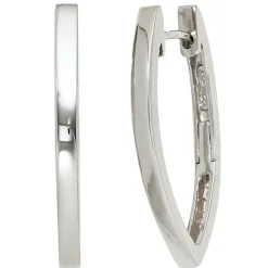Paar Silbercreolen Creolen 2,7x28,6mm Creole aus 925 Silber oval spitzoval Damen