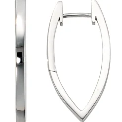 Paar Silbercreolen Creolen 2,7x28,6mm Creole aus 925 Silber oval spitzoval Damen