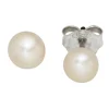 Paar Stecker Ohrschmuck Ohrstecker 5-5,5mm rosé Perlen, 925 Silber, Damen