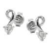 Paar Stecker Ohrstecker Zirkonia weiß, gefasst, 925 Silber, Damen