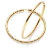 Paar XL Creolen 65mm große Ohrringe Ohrschmuck aus 585 Gold Gelbgold für Damen