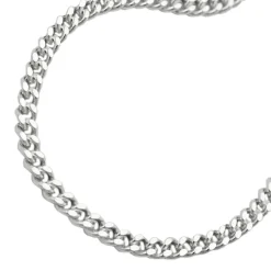 Panzerkette Collier Halskette, flach aus Silber 925 Echtsilber, 70 cm