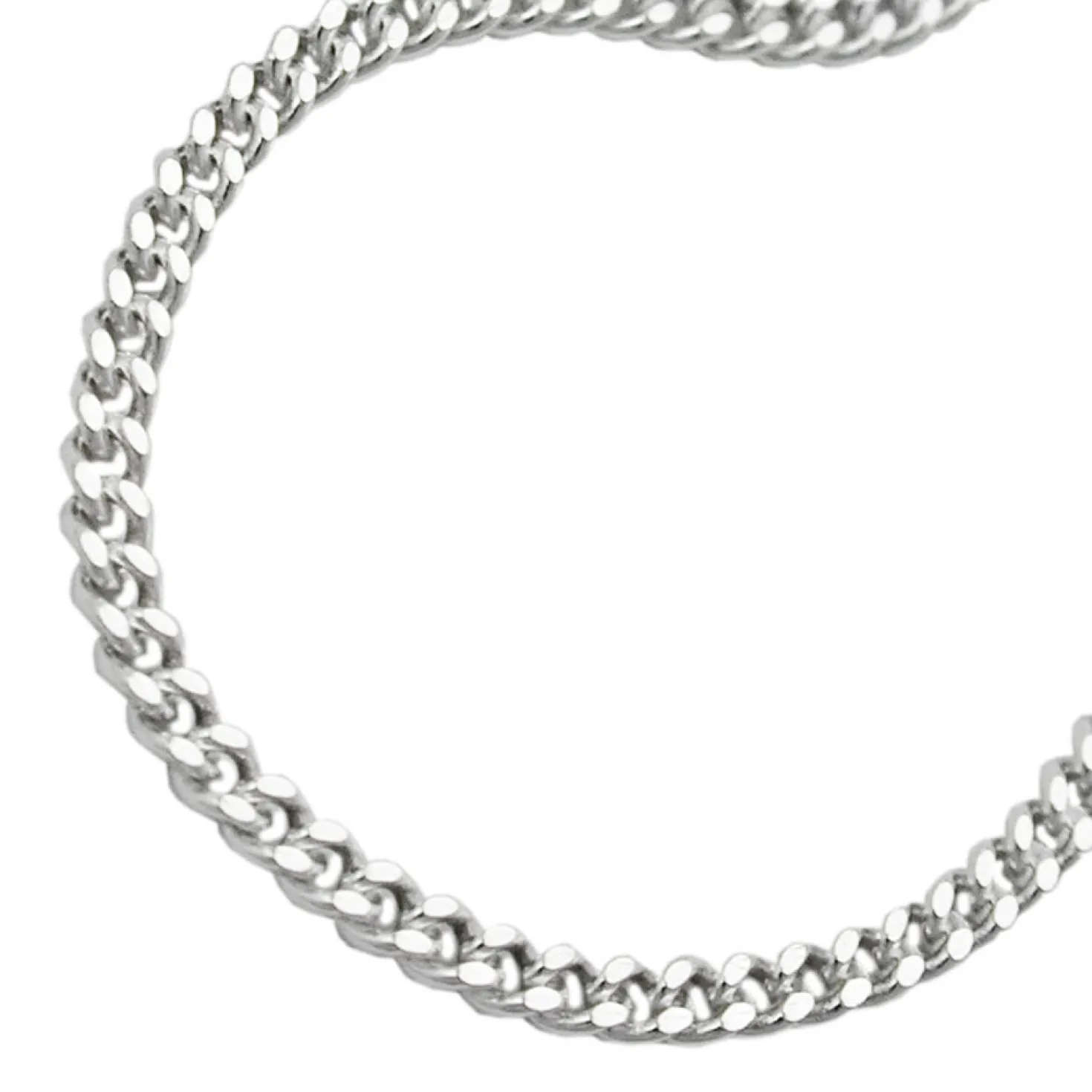 Panzerkette Collier Halskette, flach aus Silber 925 Echtsilber, 70 cm