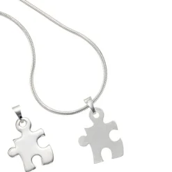 Partneranhänger Anhänger 14,4x18,7mm 925 Echt Silber teilmattiert Unisex