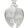 Partneranhänger Anhänger 20,5x22,8mm Herz zum Teilen Ich Liebe Dich 925 Silber