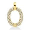 Pavé Anhänger aus 750 Gelbgold 84 Brillanten 0,75ct TW-VSI 24,5x15,8mm mit Öse