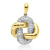 Pavé Anhänger aus 750 Gold gelb/weiß 60 Brillanten 2,68ct TW-SI 38,1x26mm