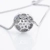Pavé Anhänger aus 750 Gold Weißgold 79 Brillanten 0,88ct TW-VSI Ø12mm