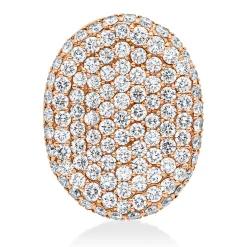 Pavé Anhänger aus 750 Rotgold 111 Brillanten 4,03ct TW-VSI 26,4x20,4mm