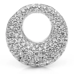 Pavé Anhänger aus 750 Weißgold 94 Brillanten 1,27ct TW-VSI 17,9x17,6mm
