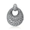 Pavé Anhänger Oval aus 750 Weißgold 146 Brillanten 1,9ct TW-VSI 22,2x16,2mm