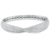 Pavé Armreif aus 750 Weißgold 449 Brillanten 5,29ct TW-VSI/SI 48x58mm