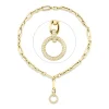 Pavé Collier aus 750 Gold Gelbgold 156 Brillanten 0,57ct TW-SI L:43,2cm