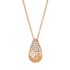 Pavé Collier aus 750 Gold Rotgold 35 Brillanten 0,24ct F-VSI L:45,7cm