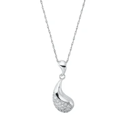 Pavé Collier aus 585 Gold Weißgold 32 Brillanten 0,17ct TW-SI L:47cm