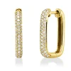 Pavé Creolen aus 750 Gold Gelbgold 98 Brillanten 0,44ct TW-SI 18,5x2,7mm