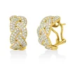 Pavé Creolen aus 750 Gold Gelbgold 164 Brillanten 1,35ct TW-VSI 20,3x9mm