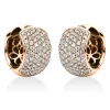 Pavé Creolen aus 750 Gold Rotgold 162 Brillanten 1,44ct TW-VSI