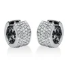Pavé Creolen aus 750 Gold Weißgold 112 Brillanten 2,22ct TW-VSI
