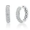 Pavé Creolen aus 750 Gold Weißgold 56 Diamanten 2,08ct TW-SI 20,5x4,6mm