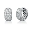 Pavé Creolen aus 750 Weißgold 146 Brillanten 2,67ct TW-VSI/SI 17,2x8,9mm