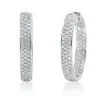 Pavé Creolen aus 750 Weißgold 240 Brillanten 4,06ct TW-VSI 34,7x5,9mm