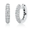 Pavé Creolen aus 750 Weißgold 50 Brillanten 1,12ct TW-VSI 15,8x3,5mm