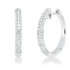 Pavé Creolen aus 750 Weißgold 110 Brillanten 0,55ct TW-VSI 17,9x2,3mm