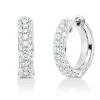 Pavé Creolen aus 750 Weißgold 66 Brillanten 1,48ct TW-VSI 18,3x4,4mm