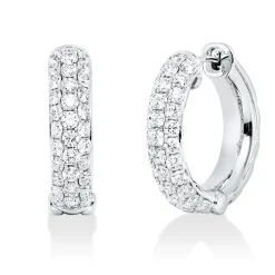 Pavé Creolen aus 750 Weißgold 66 Brillanten 1,48ct TW-VSI 18,3x4,4mm