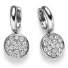 Pavé Ohrringe Creolen 11,5mm 585 Weißgold mit 34 Diamanten 0,50ct TW-SI