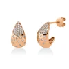 Pavé Ohrstecker aus 750 Gold Rotgold 72 Brillanten 0,36ct F-VSI 14,4x8,2mm