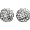 Pavé Ohrstecker rund Ø8,4mm 925 Silber mit 74 Zirkonia Ohrringe Ohrschmuck